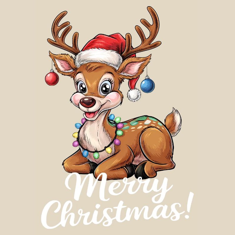 Pull de Noël renne Joyeux Noël drôle