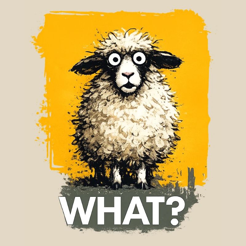 Quoi ? Moutons avec point d’interrogation