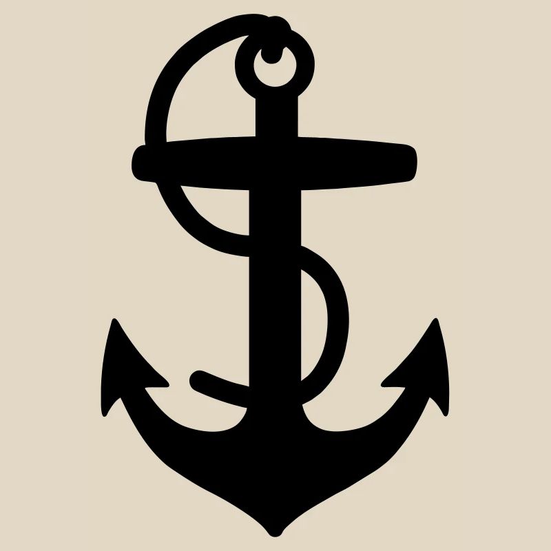 Anker für Boot oder Schiff mit Seilsegler