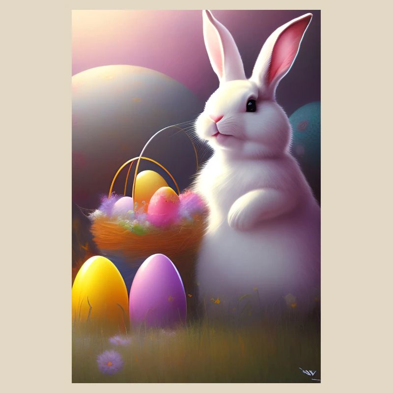 Easter Bunny with Easter Eggs