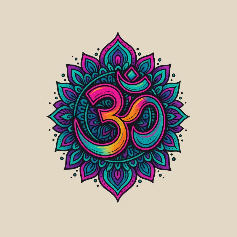 Psychedelic Om Goa Mandala