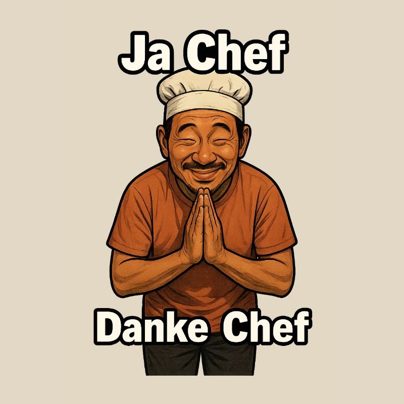 Ja Chef Danke Chef Dankbarer Koch