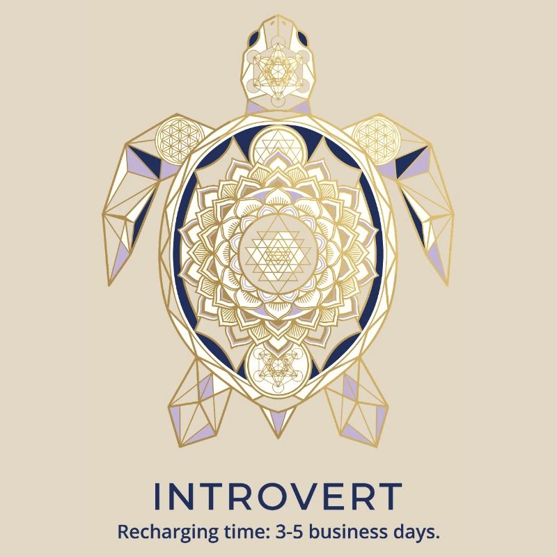 Geometric Turtle Mandala Introvert