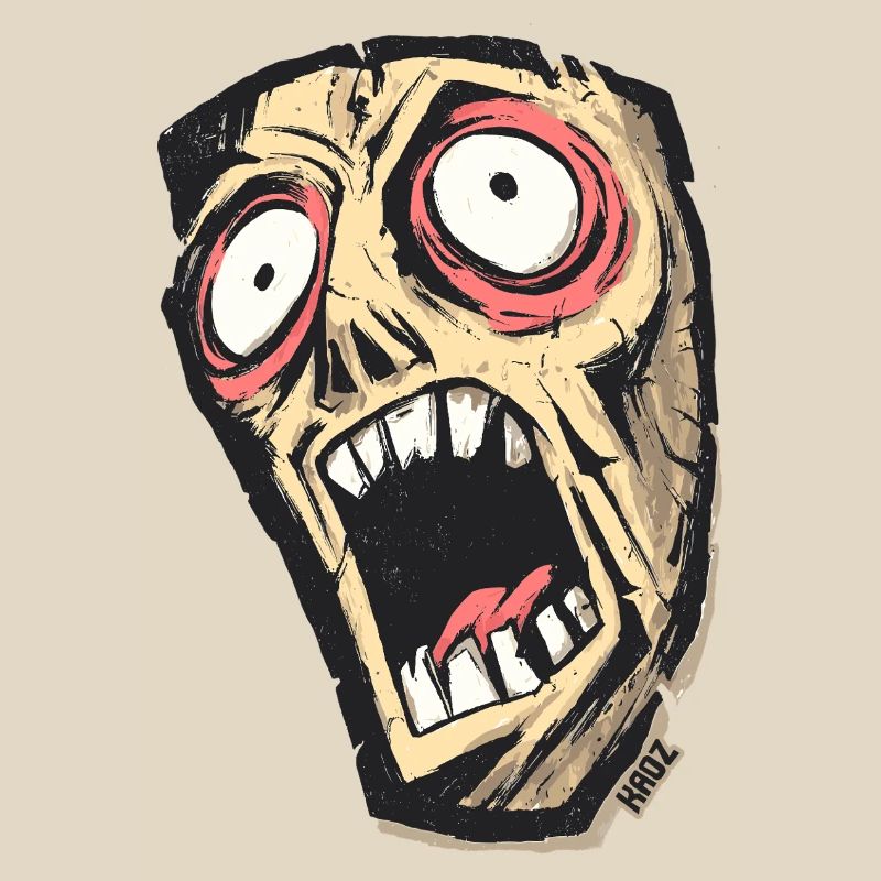 Psychedelic Screaming Skull