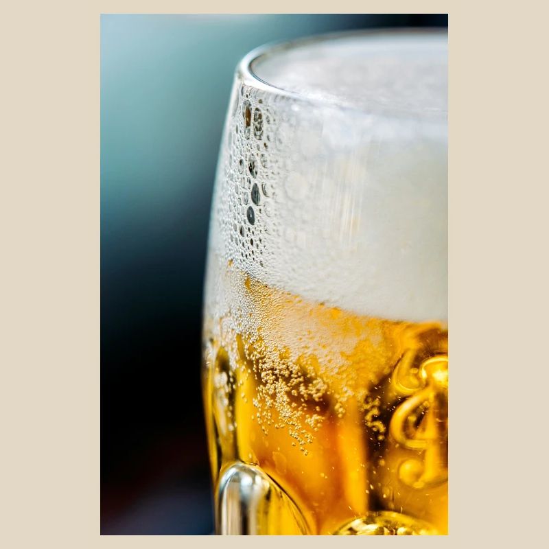 Light Gold Beer Glass Pattern