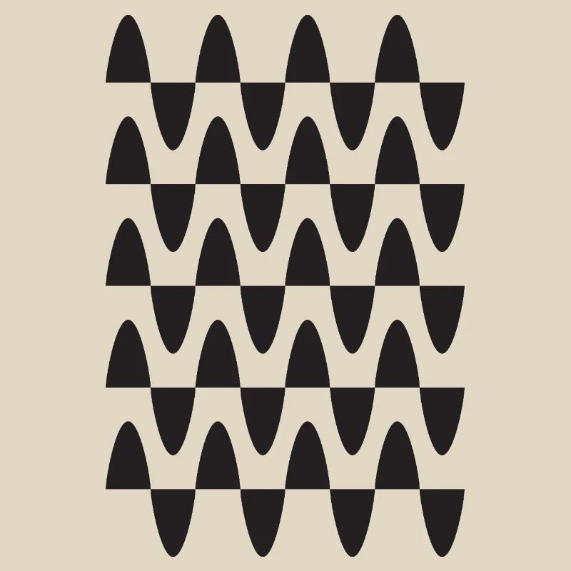 Midnight Wave Grid Pattern