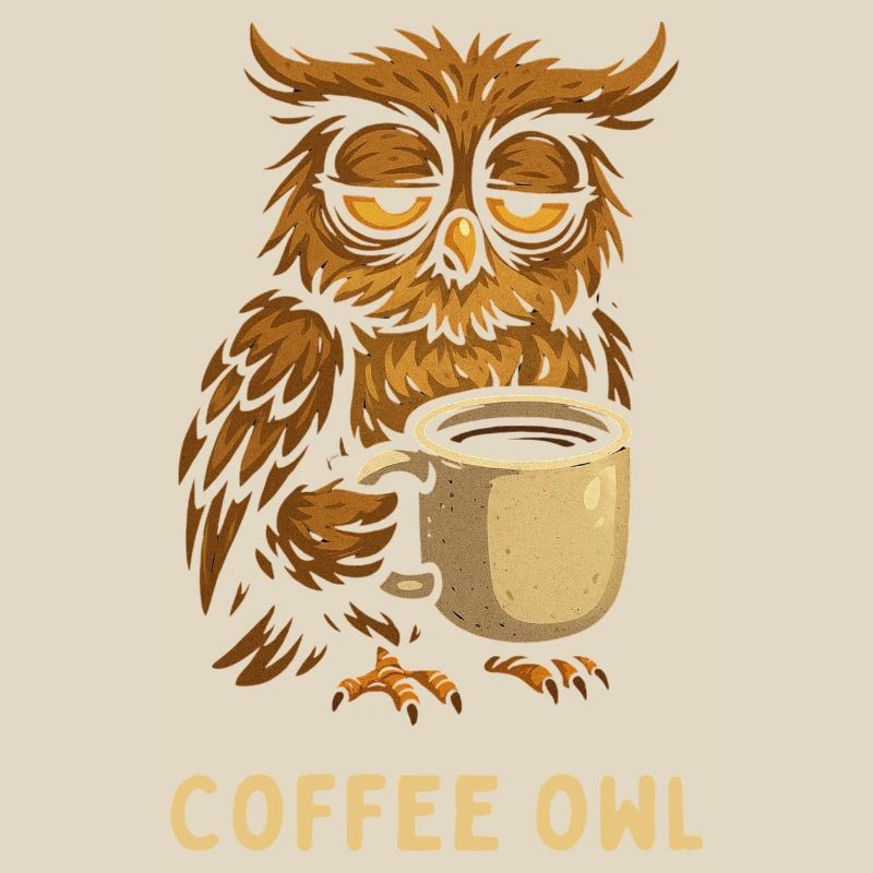 Coffee Owl - Kaffee Eule mit Becher Espresso 