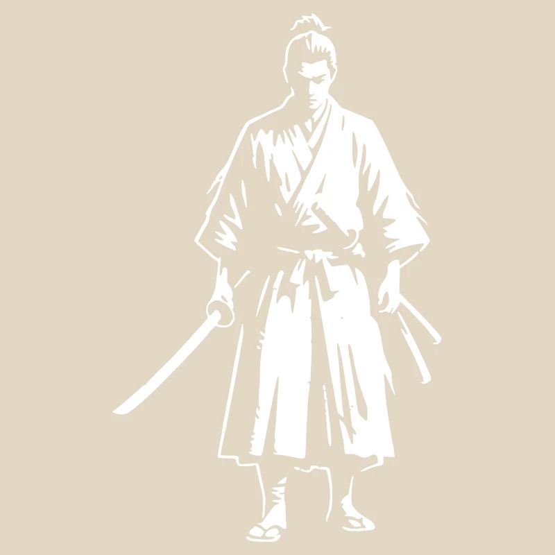 Samurai Two Swords Master Vector