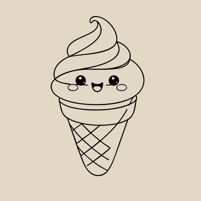 Softeis Eiscreme Icon Minimal Statement
