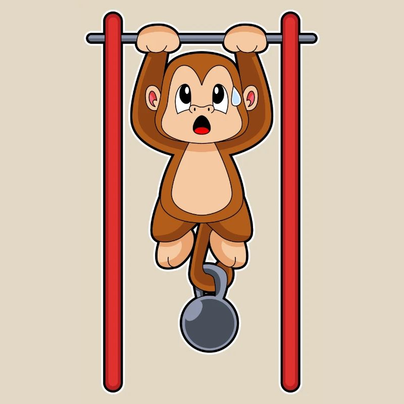 Monkey Bodybuilder Pull-ups Bodybuilding