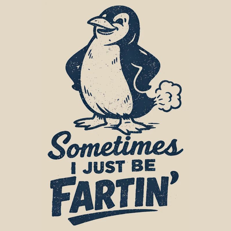 Parfois, je pète simplement – pingouin qui pète