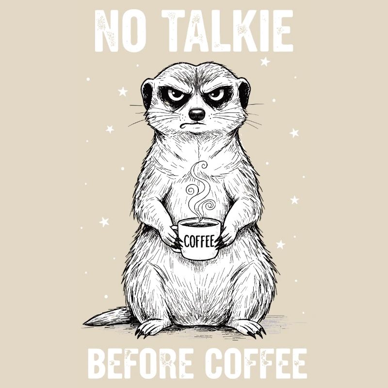 Pas de conversation devant un suricate amateur de café