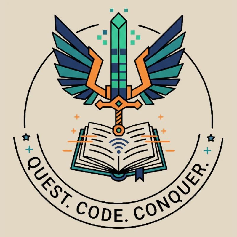 Quest. Code. Conquer Emblem