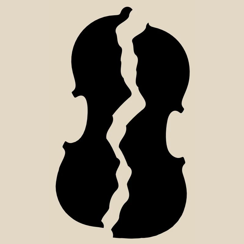 Broken violin