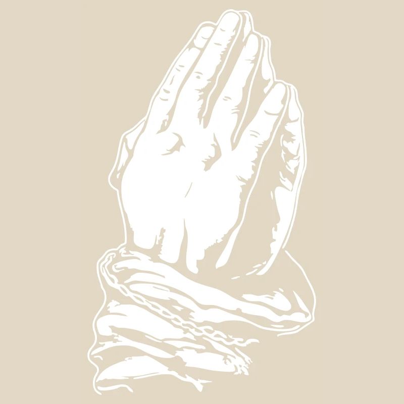 Mani di preghiera in bianco e nero