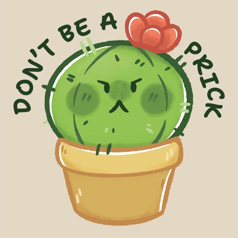 Grumpy Cactus with Message