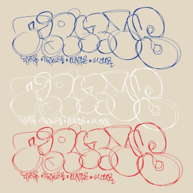 Impression de collage d'art graffiti (style bulle parisienne)