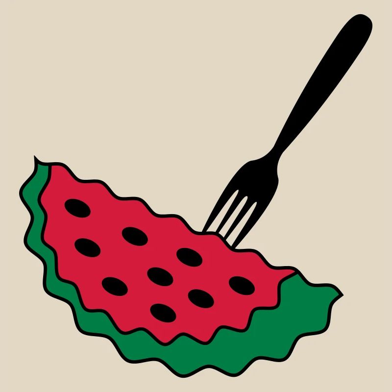 Melone mit Gabel