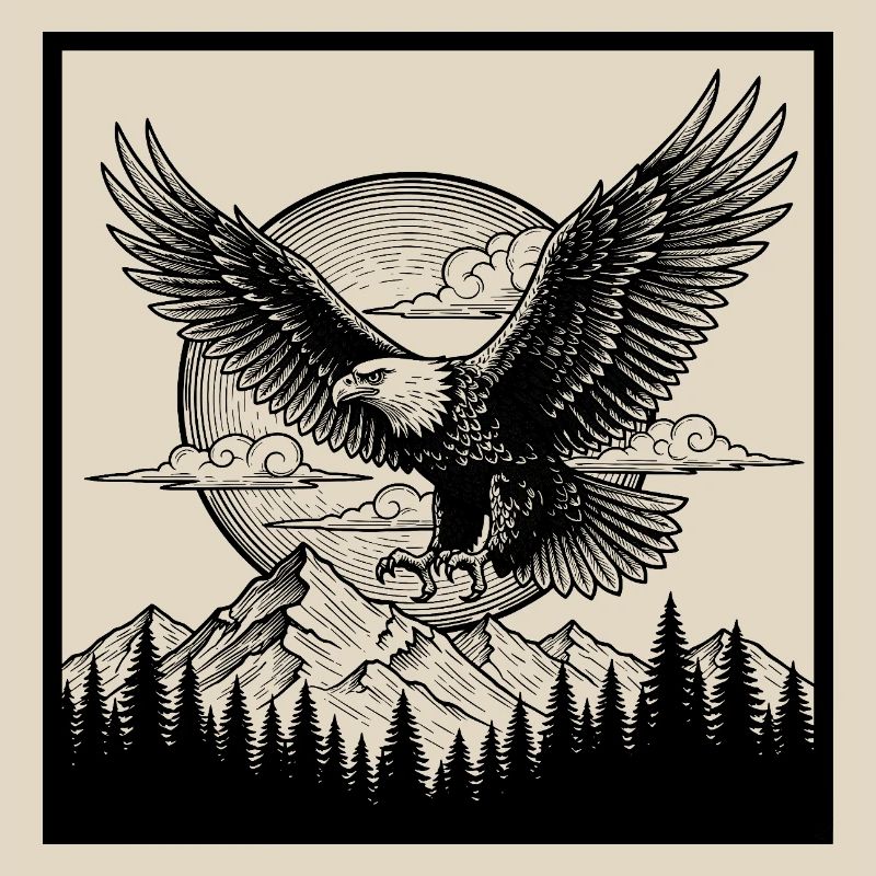 Eagle in a swoop
