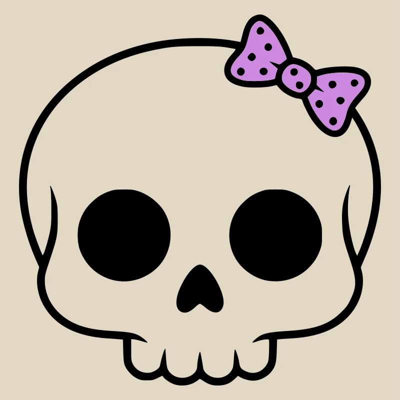 Cute skull with bow | Girly Goth
