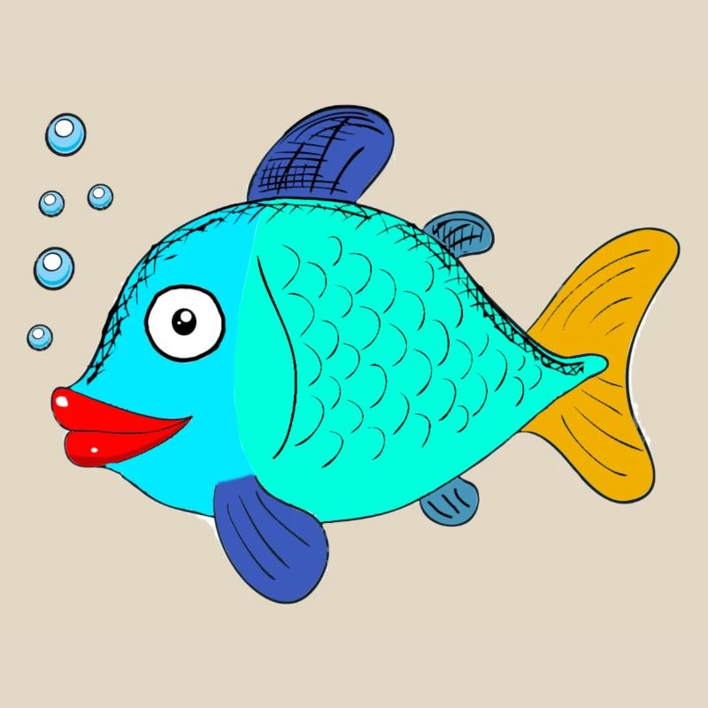 fisch mit Blubberblasen