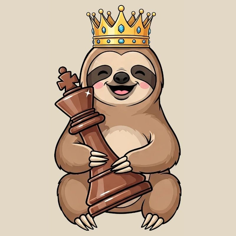 Funny Sloth Chess King Chess Shenanigans