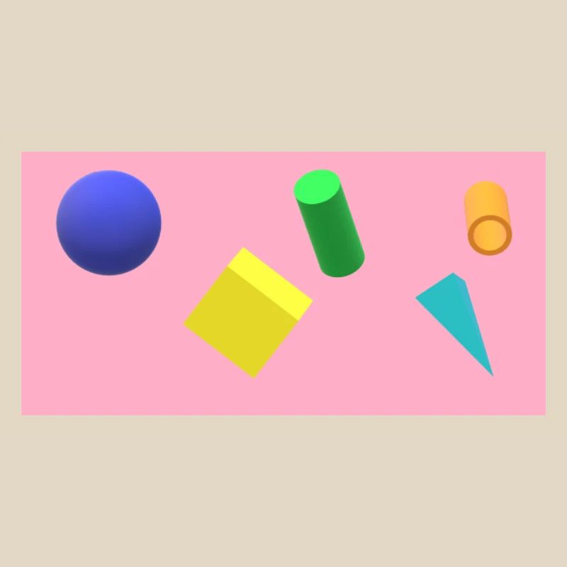 Vibrant Geometric Shape Composition