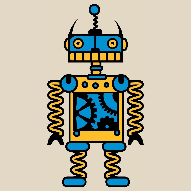 A robot with gear wheels