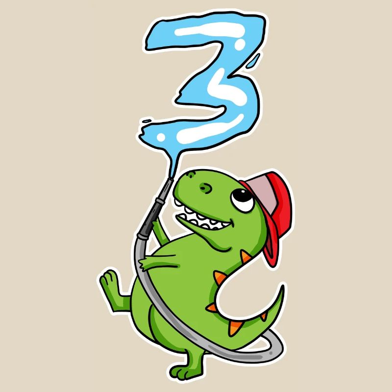 3rd Birthday Dinosaur Firefighter Gift