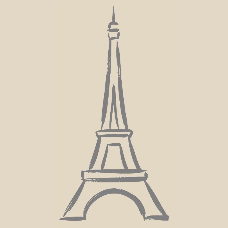 Minimalist Eiffel Tower Sketch