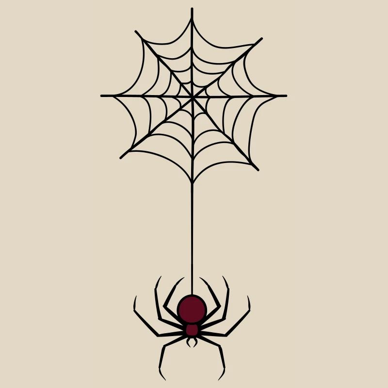 Spooky Halloween Spider in Web