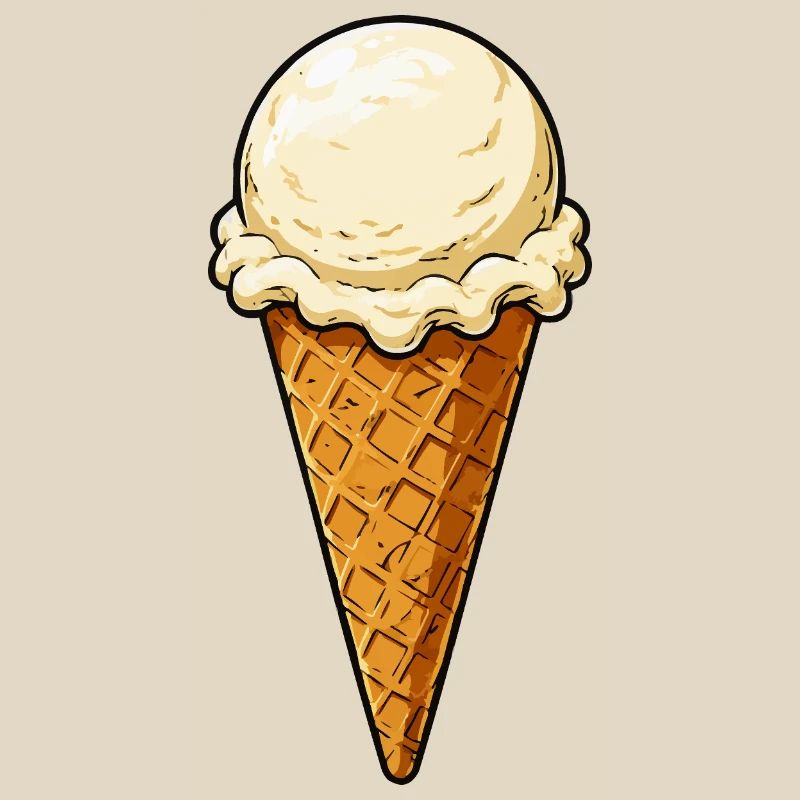 Vanille Eis Kugel