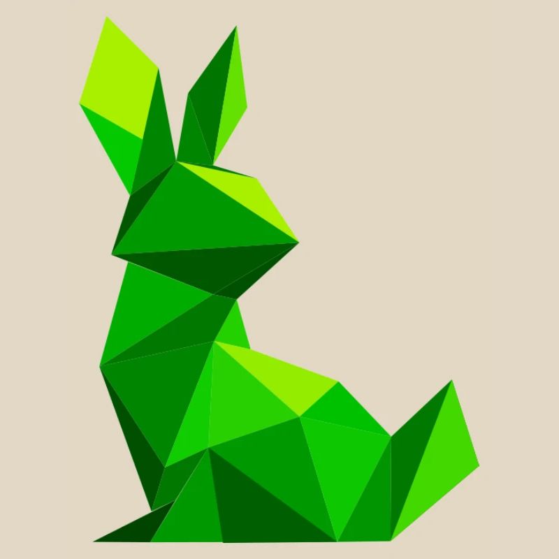 Lapin lowpoly 