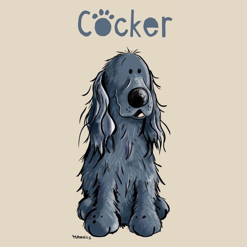 Funny Black Cocker Spaniel
