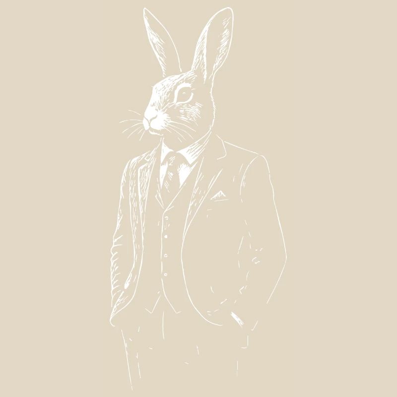 Dapper Rabbit in Tailored Suit