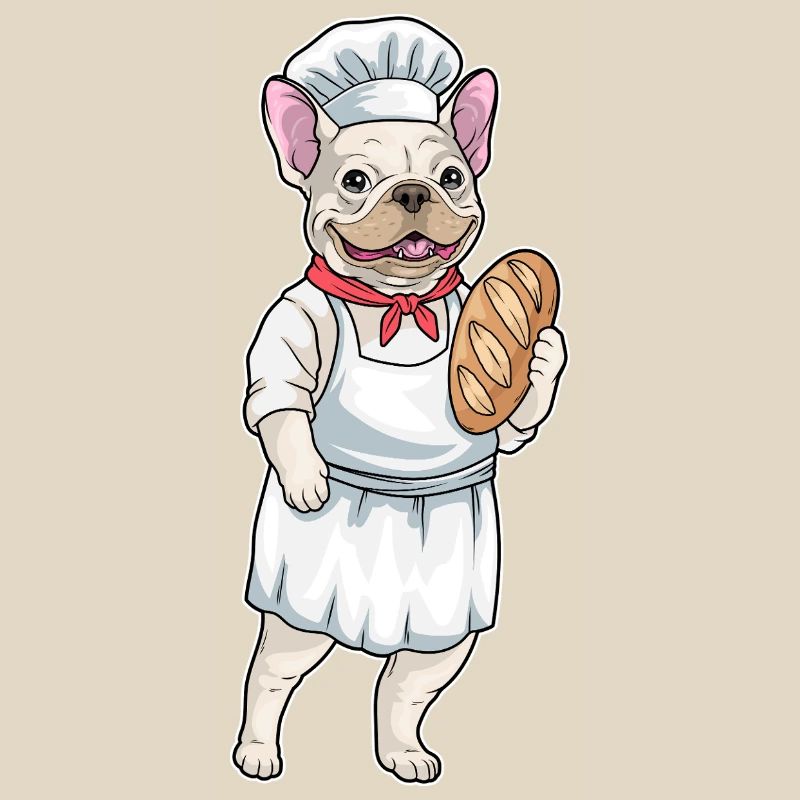 French Bulldog Baker Bread