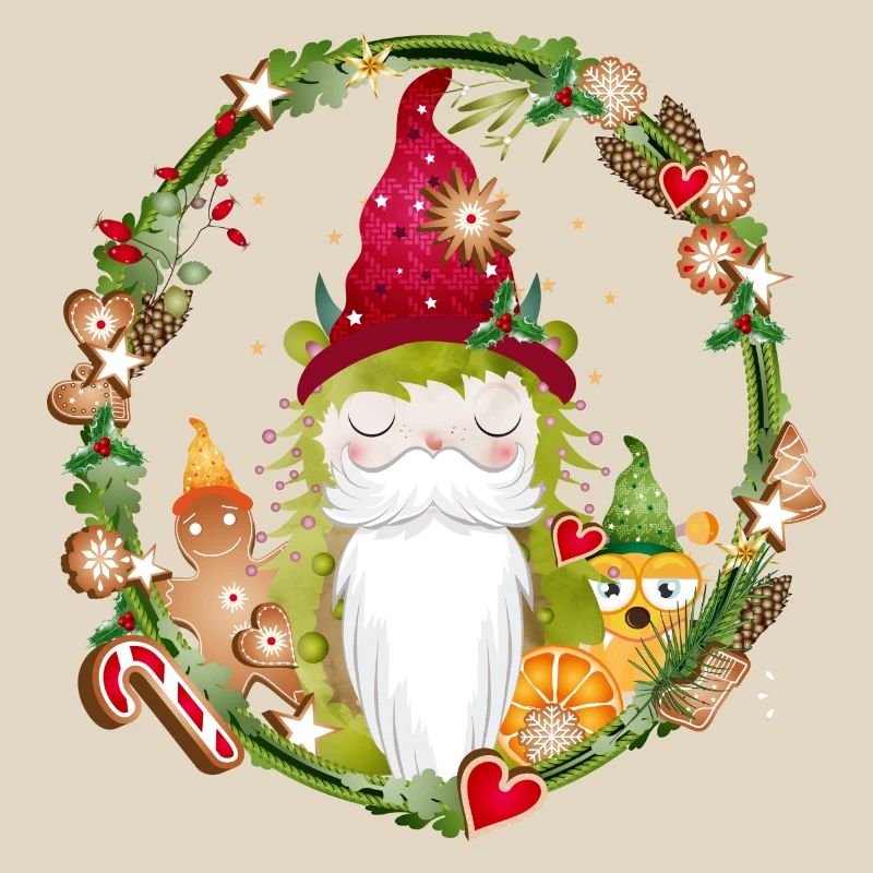 Petits monstres gnomes dans un décor de Noël