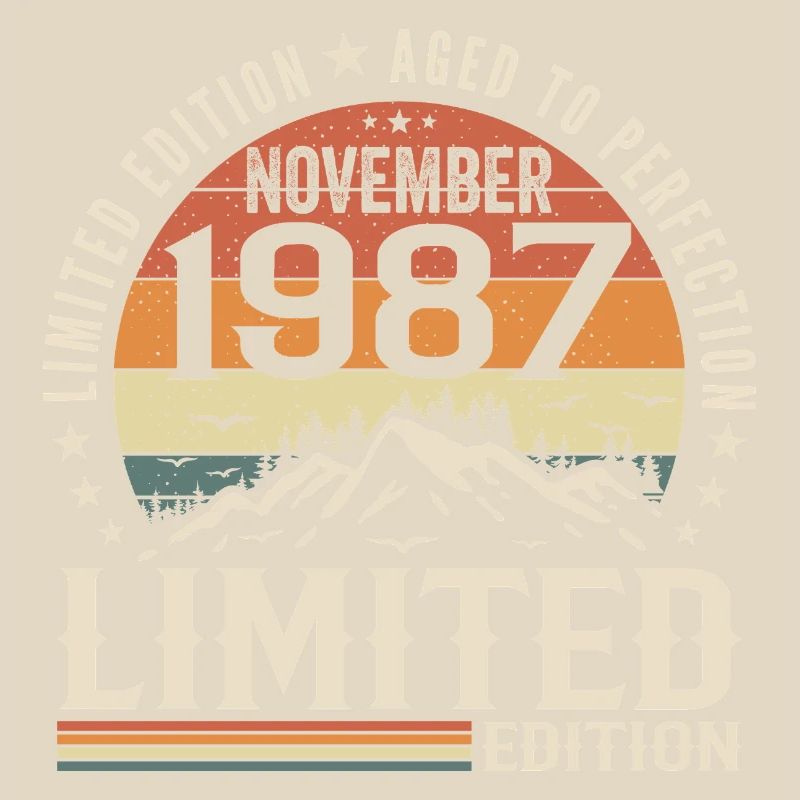 November 1987 Einzigartiger Retro-Geburtstag