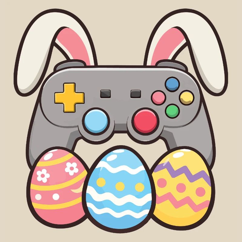 Bunny Gaming Controller Easter Gamer Spaß