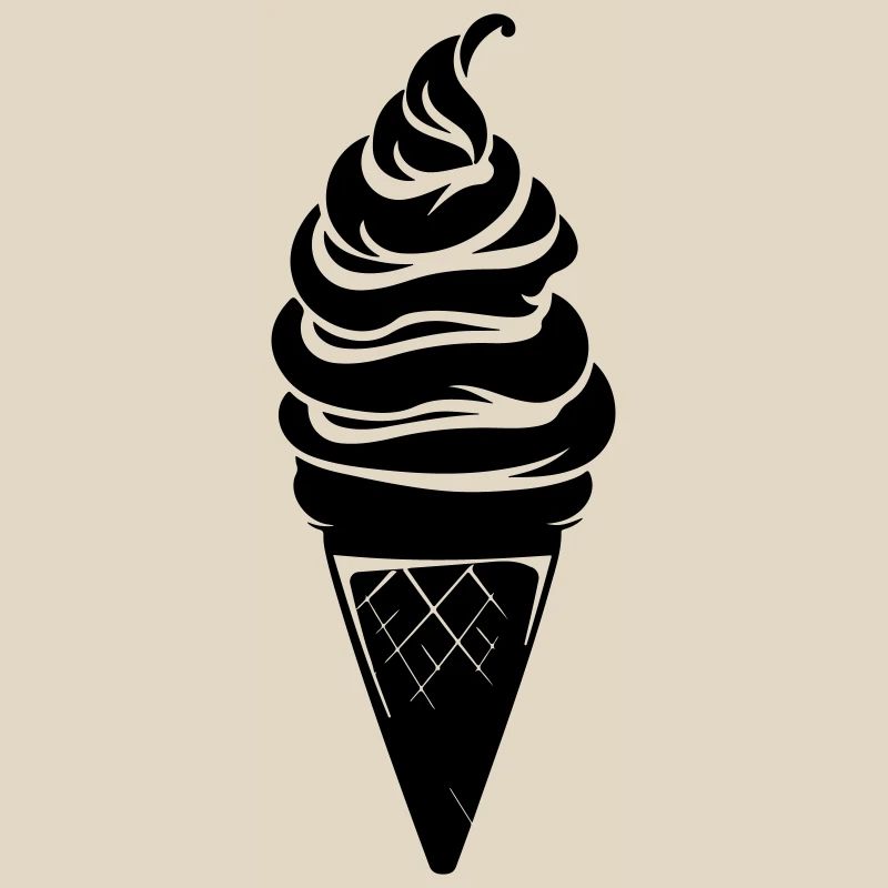 Silhouette de cornet de crème glacée