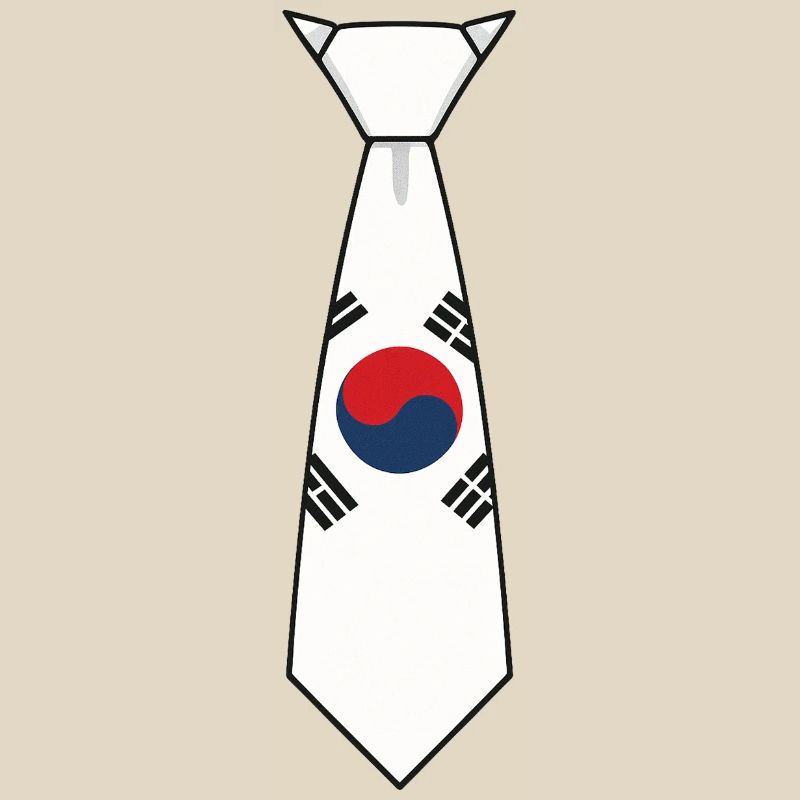 Cravate sud-coréenne – Conception du drapeau
