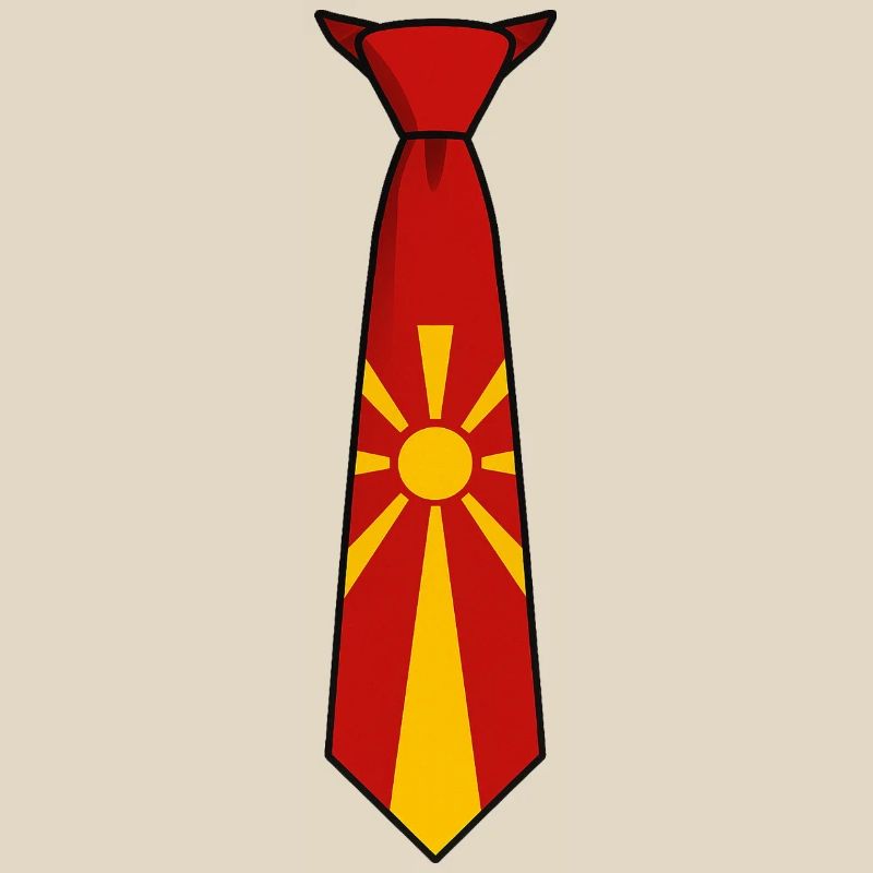 Cravate Macédoine – Conception du drapeau
