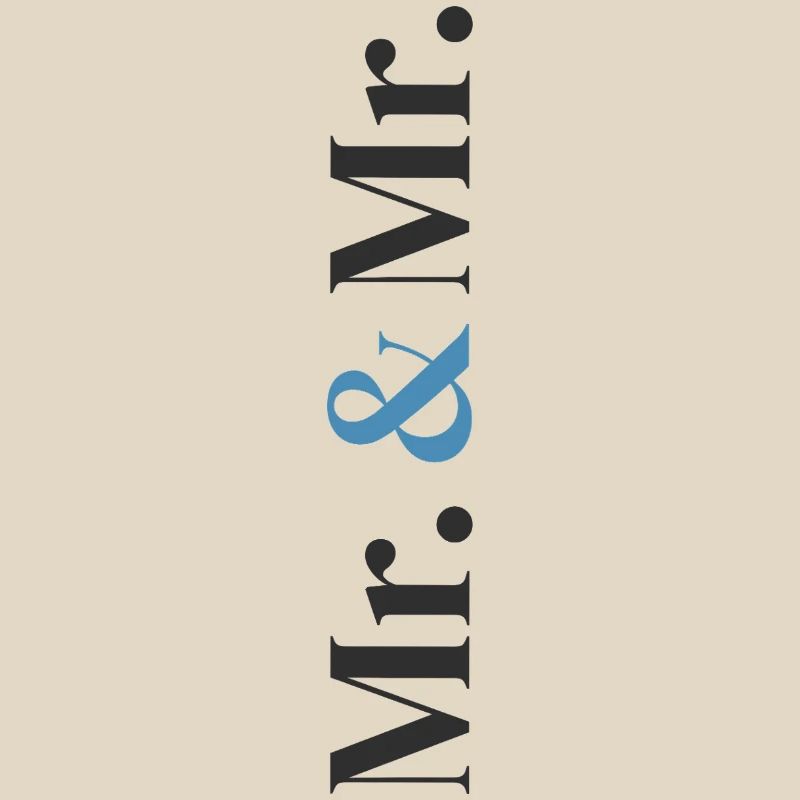 Mr. and Mr. Wedding Design in Vertical Type Stack 