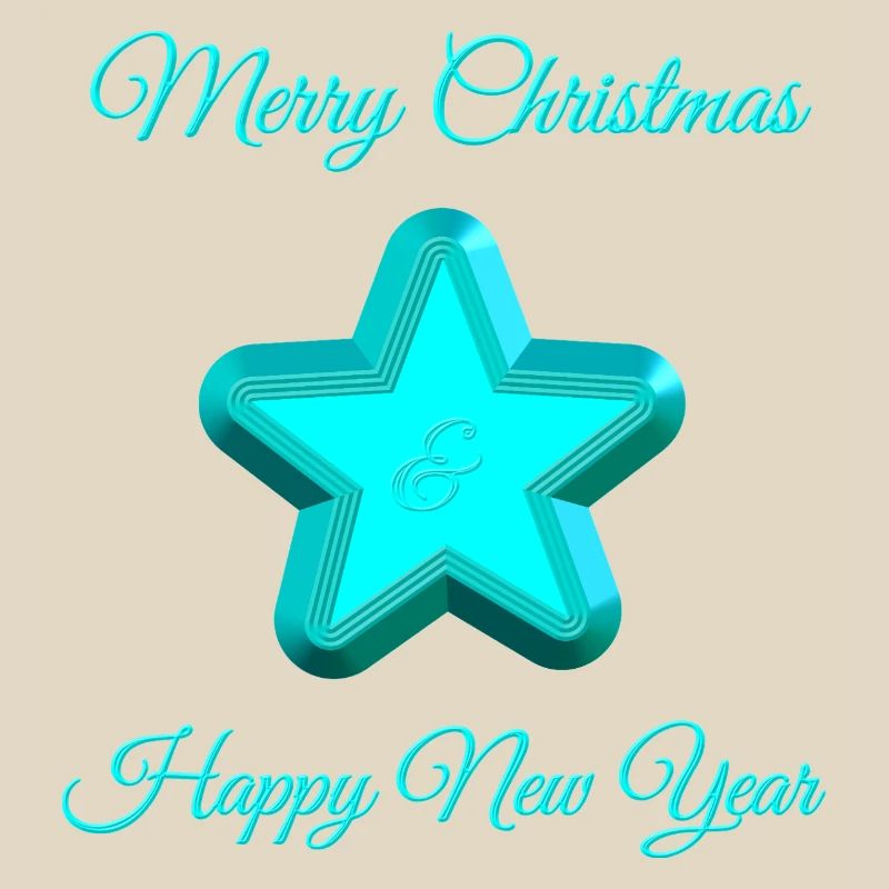 Stella splendente con auguri di Natale