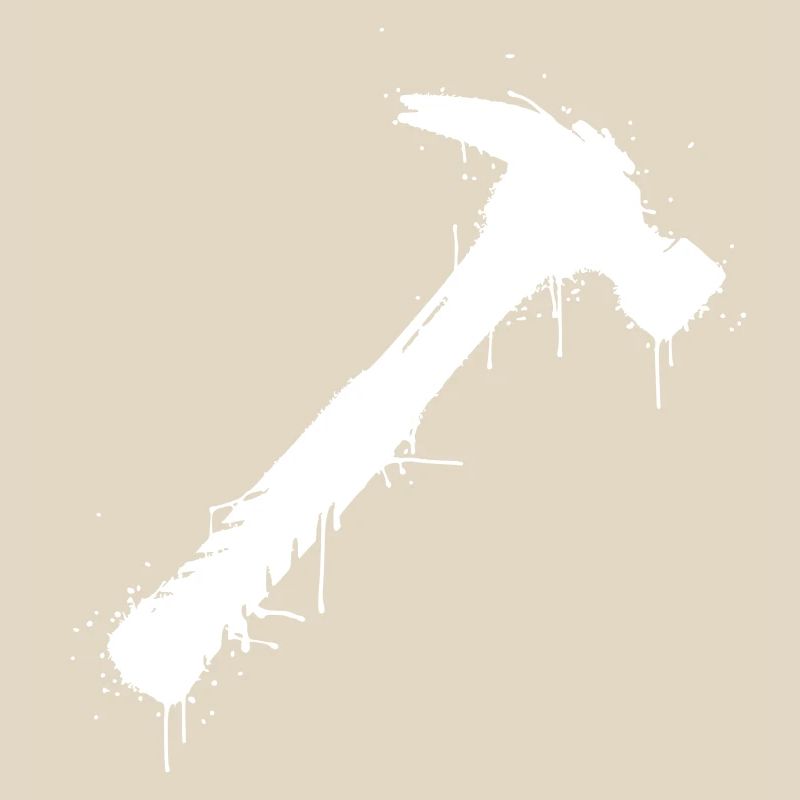 Hammer Tool Graffiti Splatter Vector
