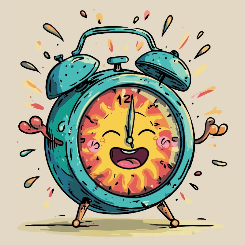Sun Alarm Clock Celebration Image