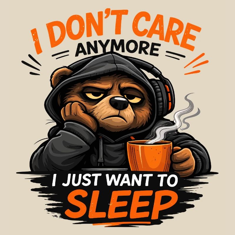 Grumpy Bear Schlaf-Tee Design