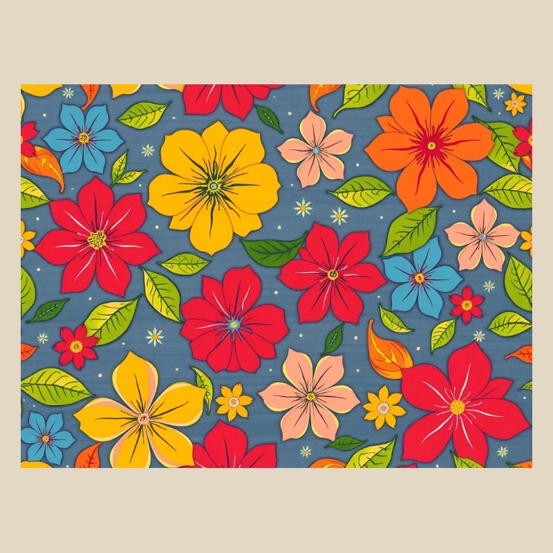 Floral pattern in boho design