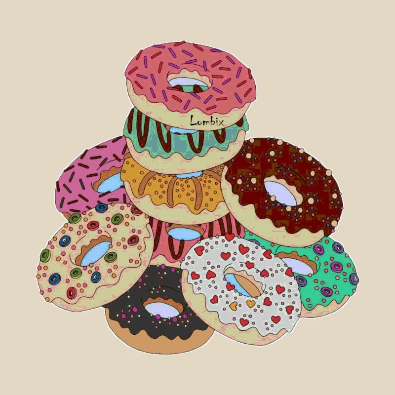 Pyramide der Regenbogen-Donuts