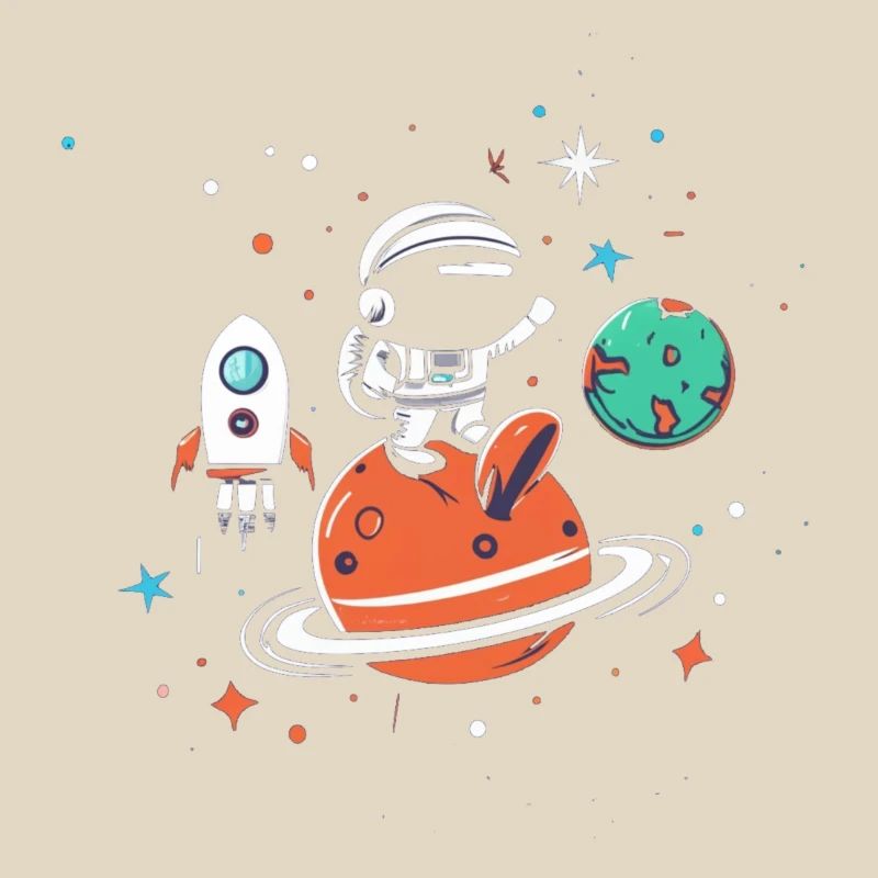 Astronaute à bord de l’aventure spatiale d’Orange Planet
